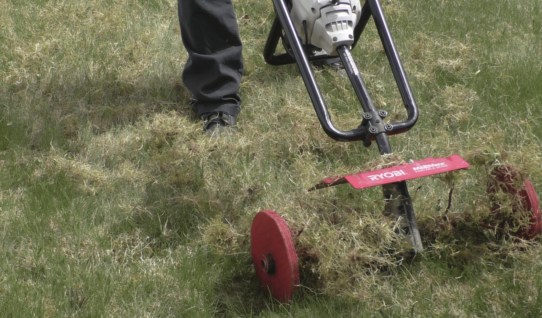 Homemade lawn dethatcher
